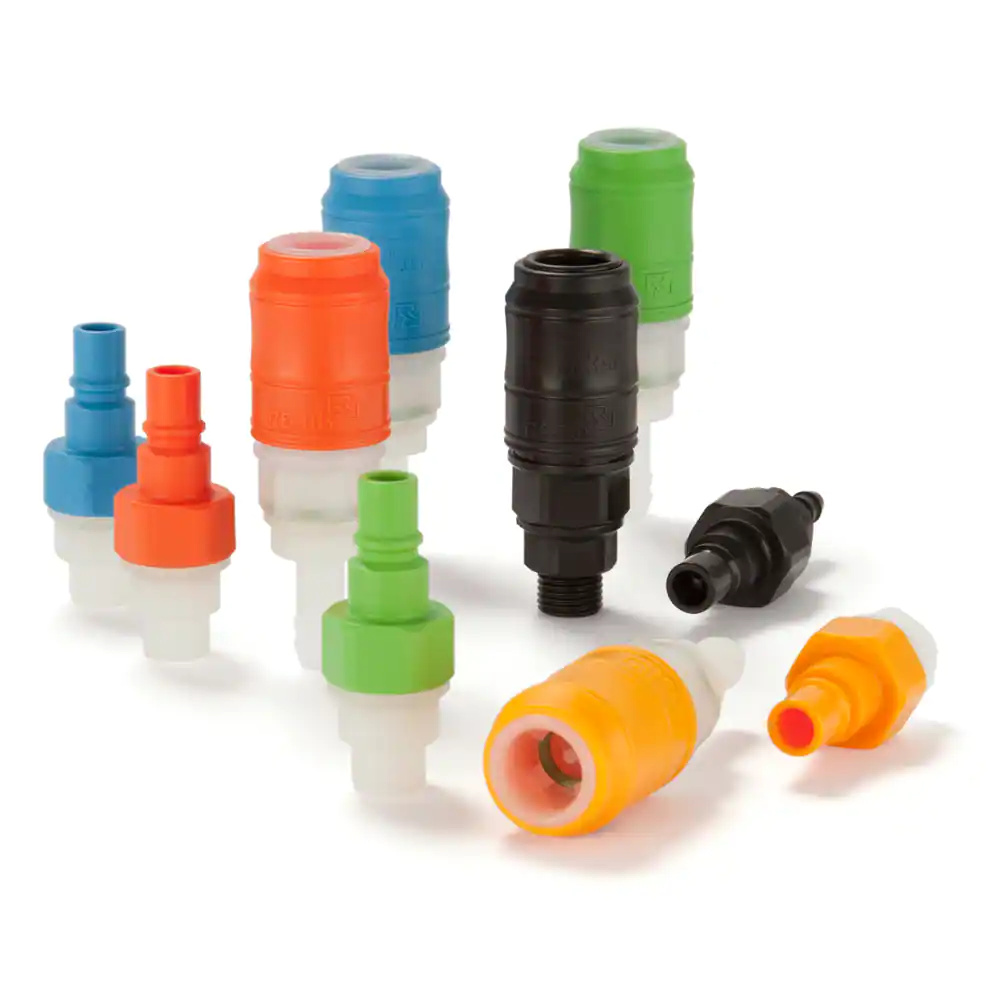 48系列快換接頭，使用熱塑材料，符合派克結(jié)構設計