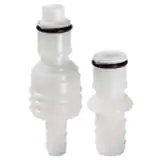 派克PPA系列快換陽接頭 - 獨特的按鈕(塑料按鈕)設計, 使用熱塑材料 (乙縮醛&不銹鋼), 承壓真空至120 psi